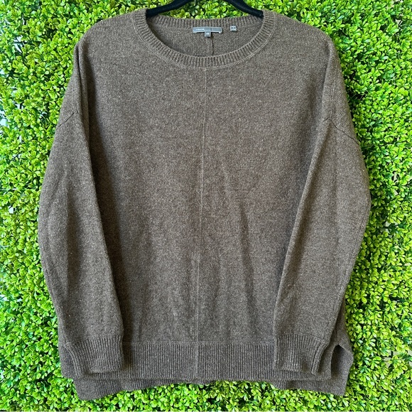 Vince Sweaters - Vince Wool Yak Long Sleeve Sweater Brown
